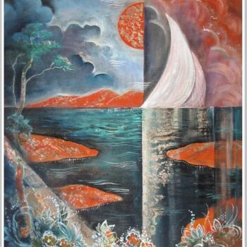 Pintura intitulada "Reflets d'Argent" por Christian Eprinchard, Obras de arte originais, Óleo