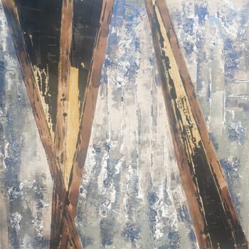 Картина под названием "Les Planches" - Christian Feltin, Подлинное произведение искусства, Акрил Установлен на Деревянная ра…