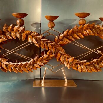 Sculpture titled "Candelabro" by Christian Figueroa, Original Artwork, Metals