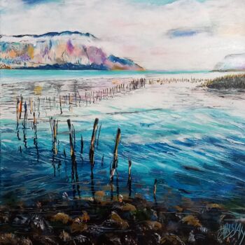 Peinture intitulée "Les Bords du Lac du…" par Christian Garnier, Œuvre d'art originale, Acrylique