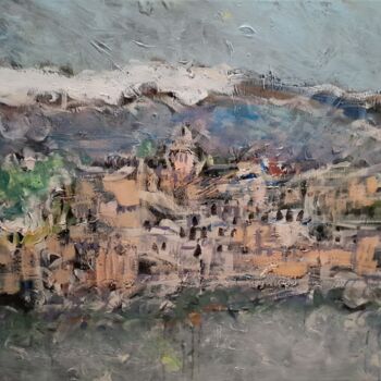 Painting titled "L' Escorial" by Christian Gicquel, Original Artwork, Acrylic