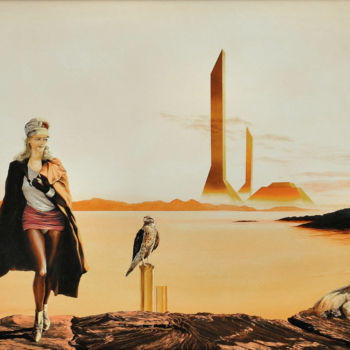 Ζωγραφική με τίτλο "Judith comin'back t…" από Christian Girault, Αυθεντικά έργα τέχνης, Λάδι Τοποθετήθηκε στο Ξύλινο φορείο…