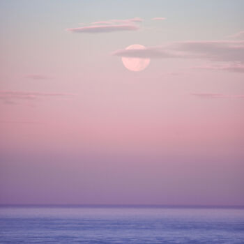 Fotografía titulada "La lune et la mer" por Christian Klein, Obra de arte original, Fotografía digital