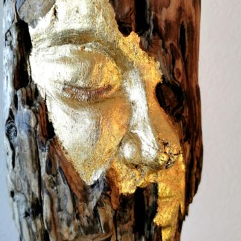 Skulptur mit dem Titel "Erosion" von Christian Koller (Artc), Original-Kunstwerk, Holz
