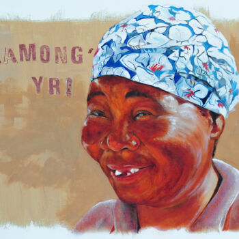 Peinture intitulée "Femme de Ramong’iry…" par Christian Lartaud (Christian Gavots), Œuvre d'art originale, Huile