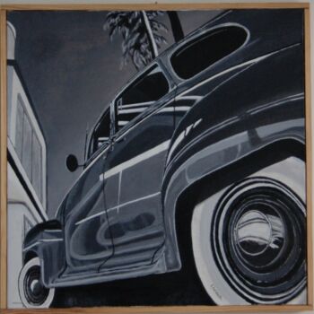 "Miami années 1950" başlıklı Tablo Christian Lopez (Chrislo) tarafından, Orijinal sanat, Petrol Ahşap Sedye çerçevesi üzerin…