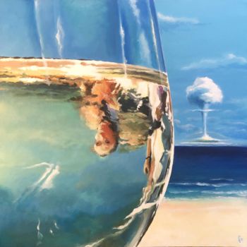 Peinture intitulée "LE DERNIER VERRE" par Christian Lucas, Œuvre d'art originale, Acrylique