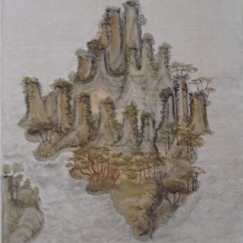 Pintura intitulada "La haut au dessus d…" por Christian Nouyrigat, Obras de arte originais, Acrílico