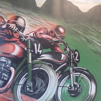 Painting titled "FULL THROTTLE" by L'Atelier S'Affiche, Original Artwork, Acrylic