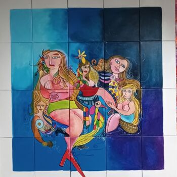 "sans titre" başlıklı Tablo Christian Panis tarafından, Orijinal sanat, Akrilik Ahşap panel üzerine monte edilmiş