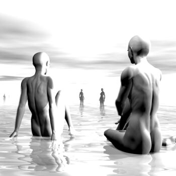 Photographie intitulée "Les baingneuses" par Christian Pavet, Œuvre d'art originale