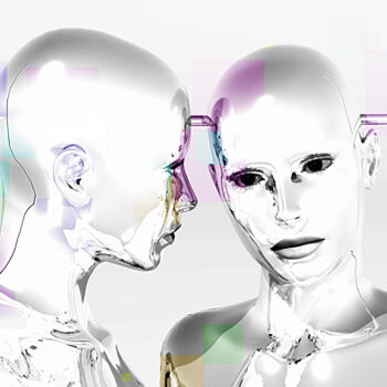 Digital Arts titled "Amour pastel" by Christian Pavet, Original Artwork, 3D Modeling