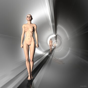 Arts numériques intitulée "Le tunnel des âmes…" par Christian Pavet, Œuvre d'art originale