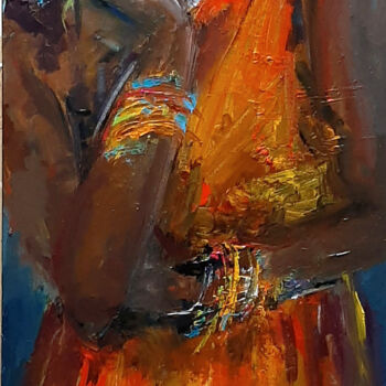 Pintura titulada "Couleur d'Afrique r…" por Christian Raffin, Obra de arte original, Oleo