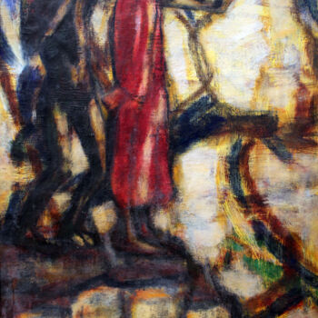 Painting titled "La tentation du Chr…" by Christian Rohlfs, Original Artwork, Oil