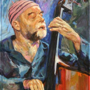 Painting titled "jazz painting 8" by Christian Rolland, Original Artwork, Oil