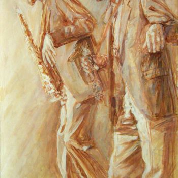 Painting titled "jazz painting 7" by Christian Rolland, Original Artwork, Oil