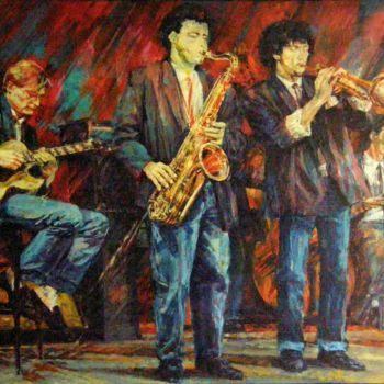 "jazz painting 1" başlıklı Tablo Christian Rolland tarafından, Orijinal sanat, Petrol