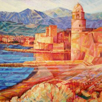 Painting titled "entrée du port" by Christian Rolland, Original Artwork, Oil