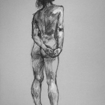 Drawing titled "fusain & craie 2007…" by Christian Rolland, Original Artwork, Charcoal