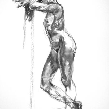 Рисунок под названием "fusain 50/65 2011 1…" - Christian Rolland, Подлинное произведение искусства, Древесный уголь
