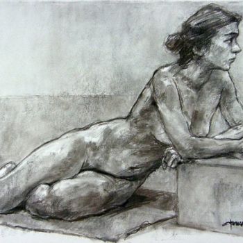 Drawing titled "fusain 2007 - 1" by Christian Rolland, Original Artwork, Other