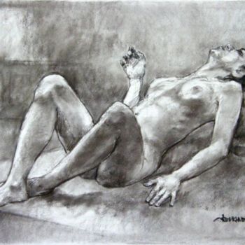 Drawing titled "fusain 2004 -18" by Christian Rolland, Original Artwork, Other