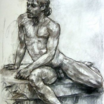 Drawing titled "fusain 2005 - 1" by Christian Rolland, Original Artwork, Other
