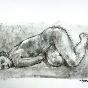 Drawing titled "fusain 2007 - 13" by Christian Rolland, Original Artwork, Other