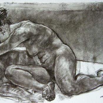 Drawing titled "fusain fev 2011 2" by Christian Rolland, Original Artwork, Other