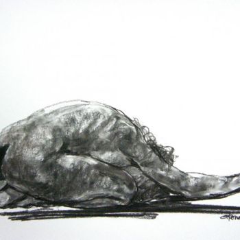 Dibujo titulada "fusain 50/65 2012 25" por Christian Rolland, Obra de arte original, Otro