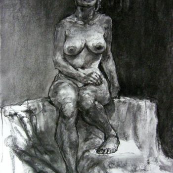 Drawing titled "fusain nov 2012 1" by Christian Rolland, Original Artwork, Other