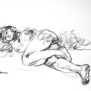 Drawing titled "croquis mai 2013 4" by Christian Rolland, Original Artwork, Other