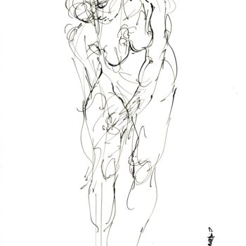 Desenho intitulada "A5 janv 2015 5" por Christian Rolland, Obras de arte originais, Tinta