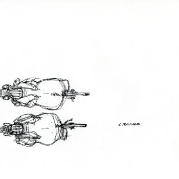 Dessin intitulée "velo-10.jpg" par Christian Rolland, Œuvre d'art originale, Autre