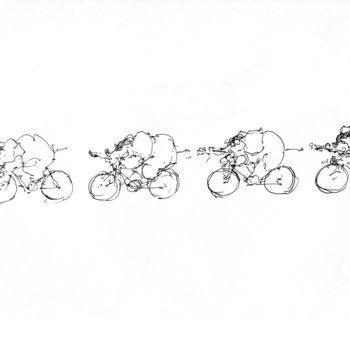 Drawing titled "velo-8.jpg" by Christian Rolland, Original Artwork, Other