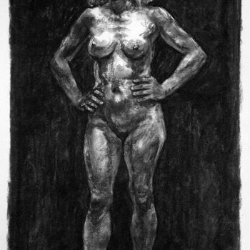 Рисунок под названием "académie 2016 jan 2" - Christian Rolland, Подлинное произведение искусства, Древесный уголь