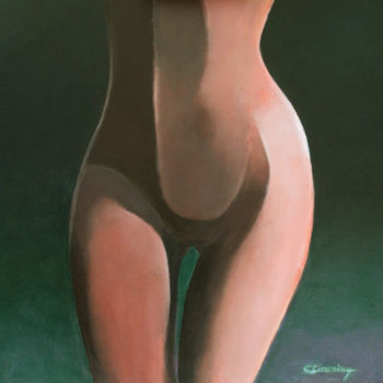 Painting titled "Le ventre d' Eve" by Christian Simonian, Original Artwork, Oil