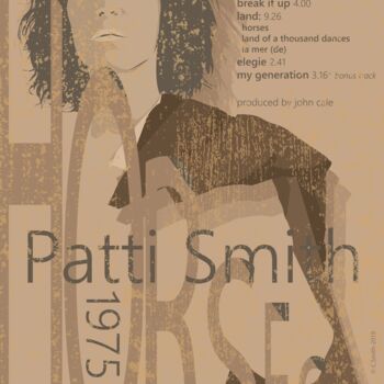 Arte digital titulada "Patti Smith" por Christian Smith, Obra de arte original, Trabajo Digital 2D