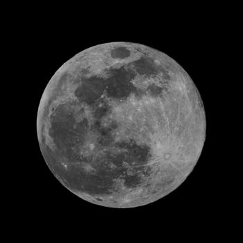 Photographie intitulée "Pleine lune" par Christian Testaniere, Œuvre d'art originale, Photographie numérique