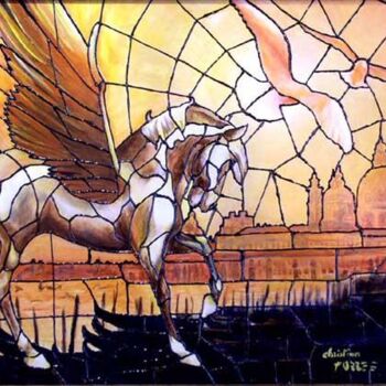 Painting titled "Pegasus" by Christian Torres, Original Artwork, Other