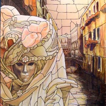 Peinture intitulée "La Rose du Canal" par Christian Torres, Œuvre d'art originale, Autre