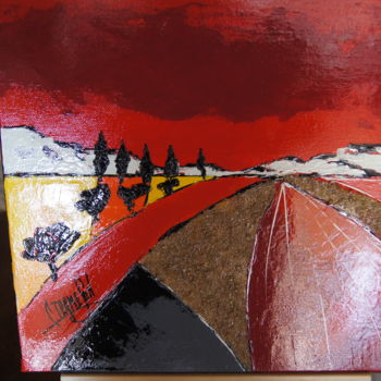 Malerei mit dem Titel "Horizon" von Christian Trameçon, Original-Kunstwerk, Acryl
