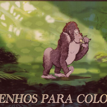 Disegno intitolato "Desenhos para color…" da Christiana Visentin Gajoni, Opera d'arte originale, Matita