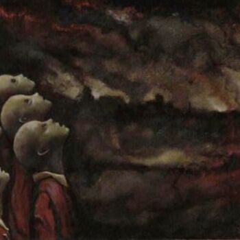 Pittura intitolato "Les Innocents a" da Christiana Visentin Gajoni, Opera d'arte originale, Olio
