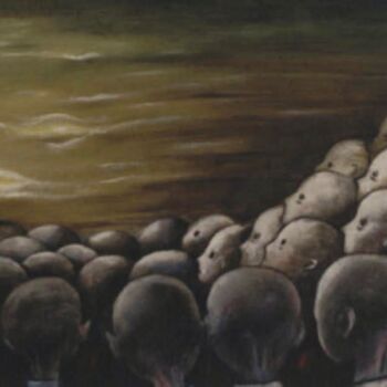 Картина под названием "Les Innocents b" - Christiana Visentin Gajoni, Подлинное произведение искусства, Масло