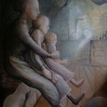 Картина под названием "Les poupées russes" - Christiana Visentin Gajoni, Подлинное произведение искусства, Масло