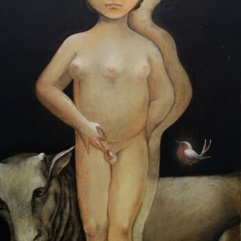 Pittura intitolato "Le petit zen" da Christiana Visentin Gajoni, Opera d'arte originale, Olio