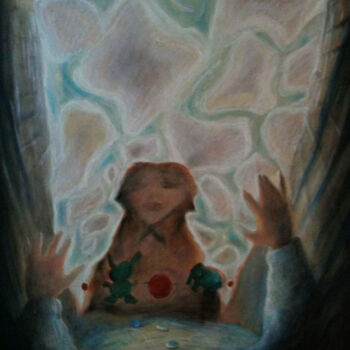 Pittura intitolato "Mon premier souvenir" da Christiana Visentin Gajoni, Opera d'arte originale, Olio