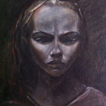 Картина под названием "portrait" - Christiana Visentin Gajoni, Подлинное произведение искусства, Масло